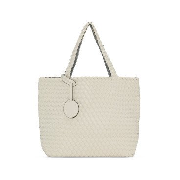 SAC TRESSE REVERSIBLE ILSE JACOBSEN EGG WHITE/SILVER - Sacs- NM Concept - Élégance Scandinave : Chaussures, Sacs, Bottes