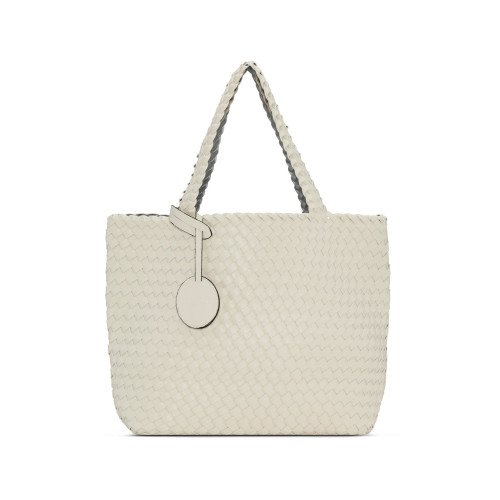 SAC TRESSE REVERSIBLE ILSE JACOBSEN EGG WHITE/SILVER - Sacs- NM Concept - Élégance Scandinave : Chaussures, Sacs, Bottes